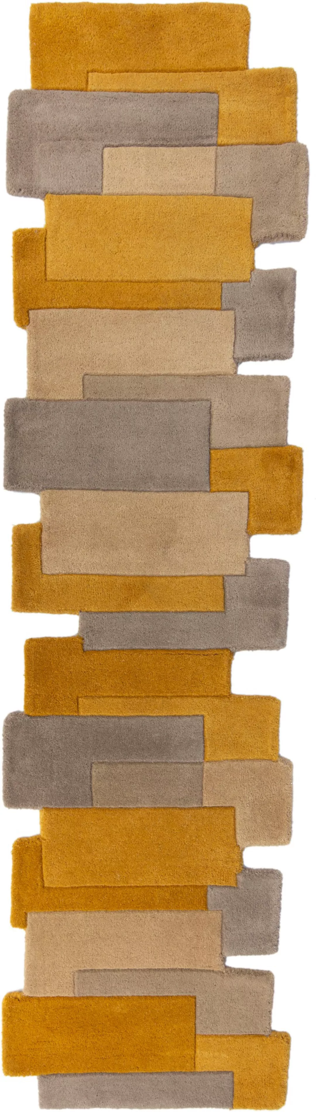 FLAIR RUGS Läufer »Abstract Collage«, rechteckig, 11 mm Höhe, 100% Wolle, K günstig online kaufen