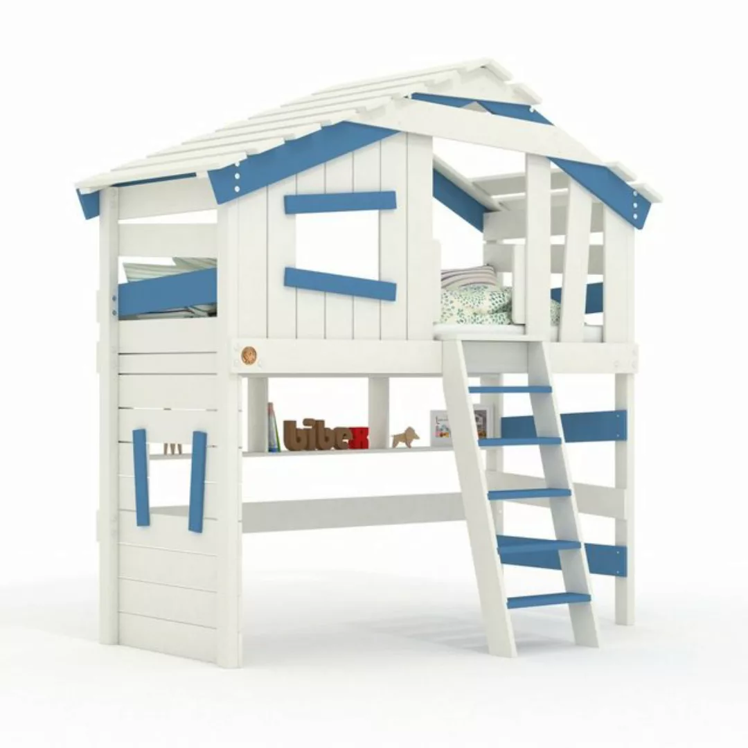 bibex Hochbett ALPIN CHALET Hochbett, Kinderbett, Doppelbett, Hausbett - Bl günstig online kaufen