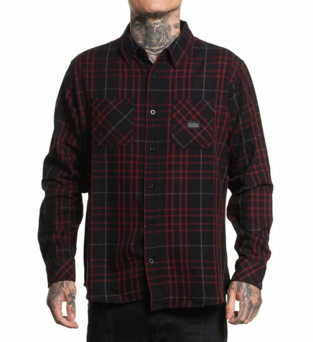 Sullen Clothing Langarmhemd Gridlock Flannel Shirt Holzfällerhemd Kariert günstig online kaufen