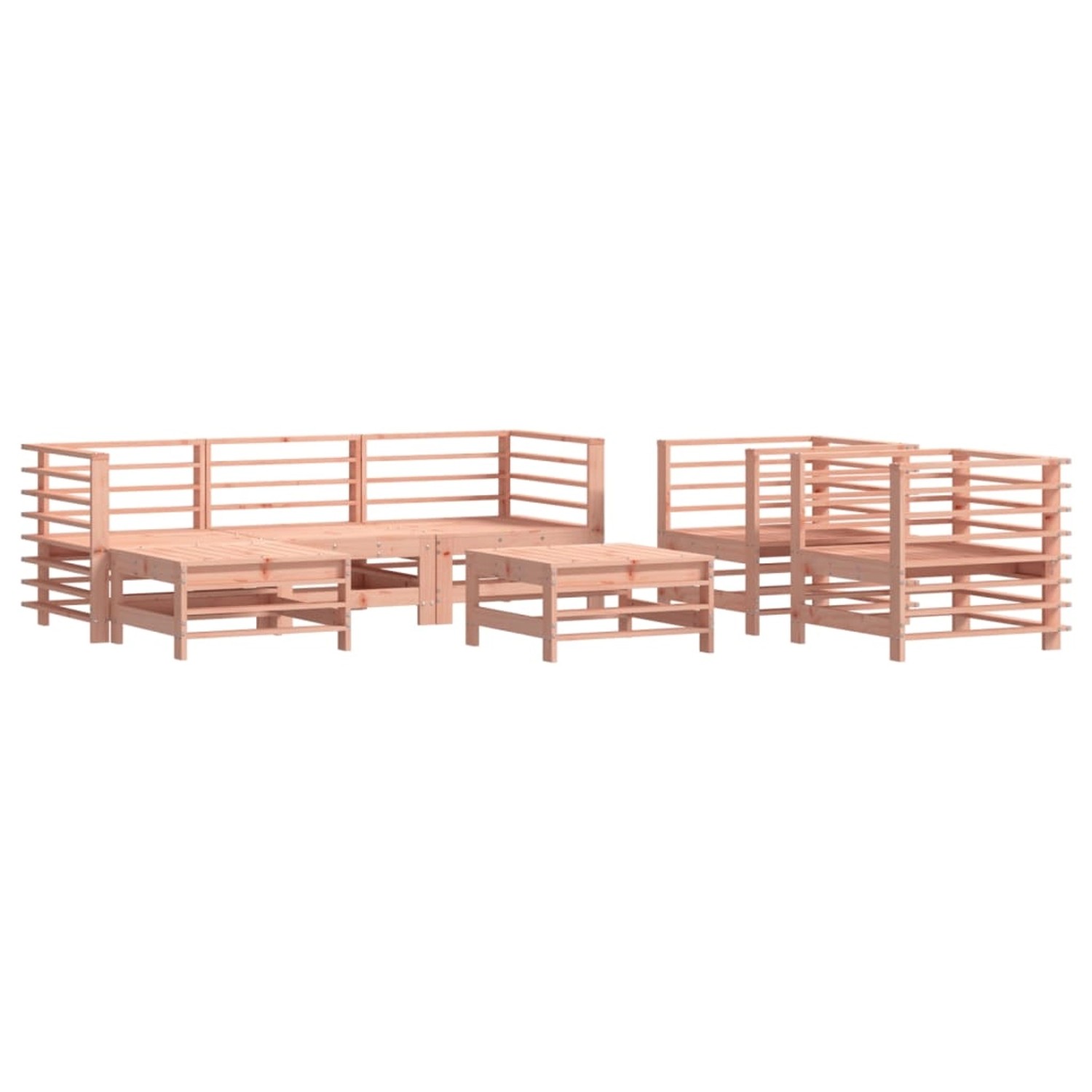 vidaXL 7-tlg Garten-Lounge-Set Massivholz Douglasie Modell 12 günstig online kaufen