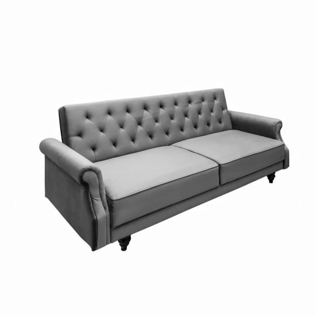 riess-ambiente Sofa MAISON BELLE AFFAIRE 220cm grau, mit Bettfunktion günstig online kaufen