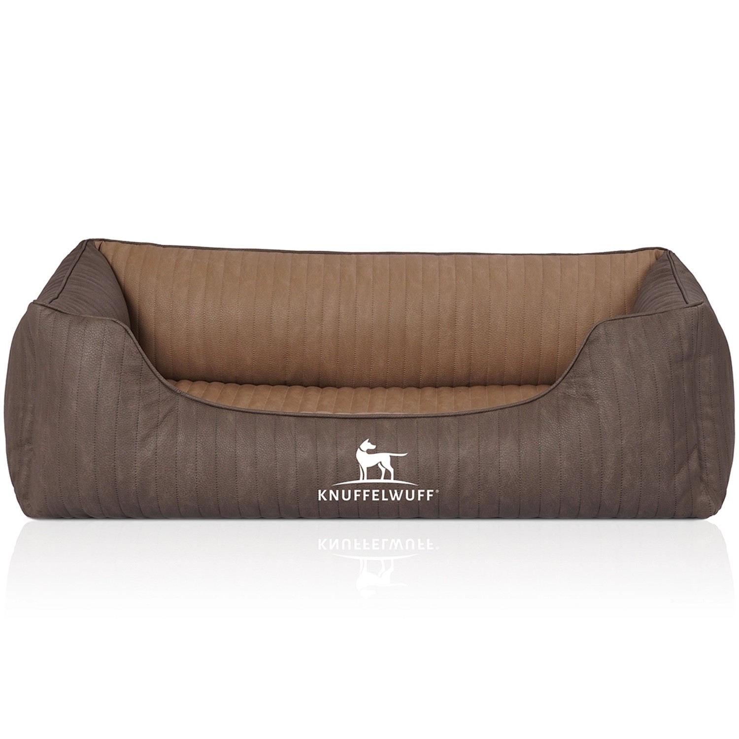 Knuffelwuff Hundebett Outlander Orthopädisch Kunstleder M-L 85 x 63cm Coffe günstig online kaufen