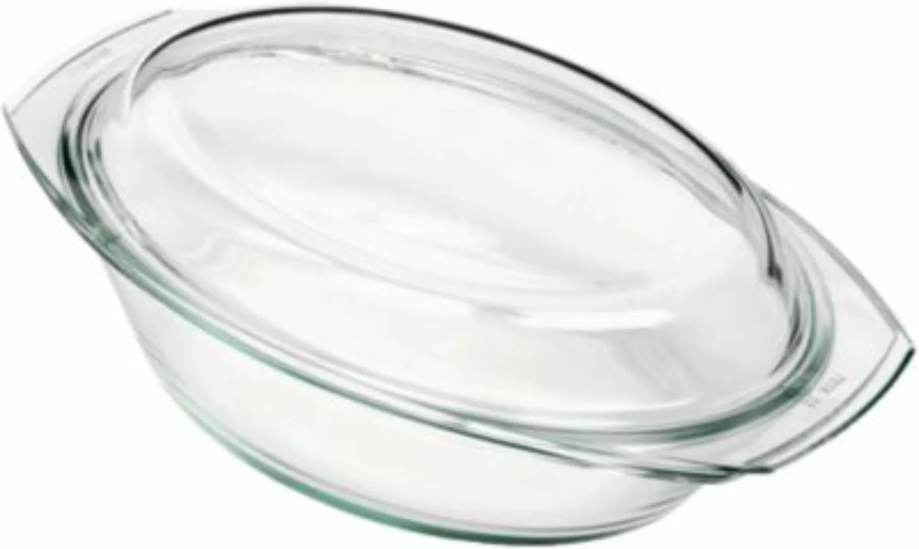 BOHEMIA Selection feuerfeste Glas Schüssel oval mit Deckel, bis 300°C, 2,4l günstig online kaufen