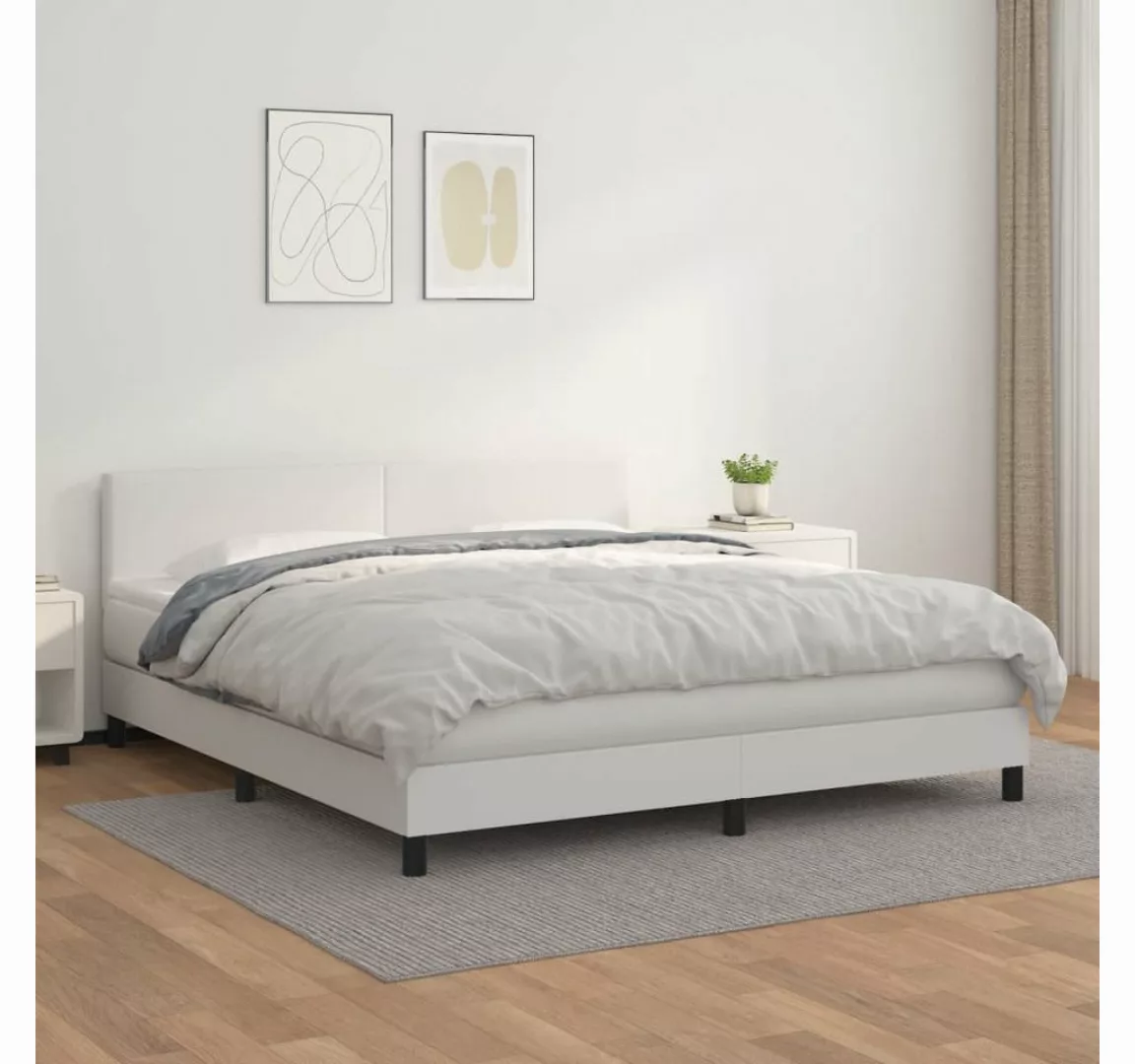 vidaXL Boxspringbett Bett Boxspringbett mit Matratze Kunstleder (160 x 200 günstig online kaufen