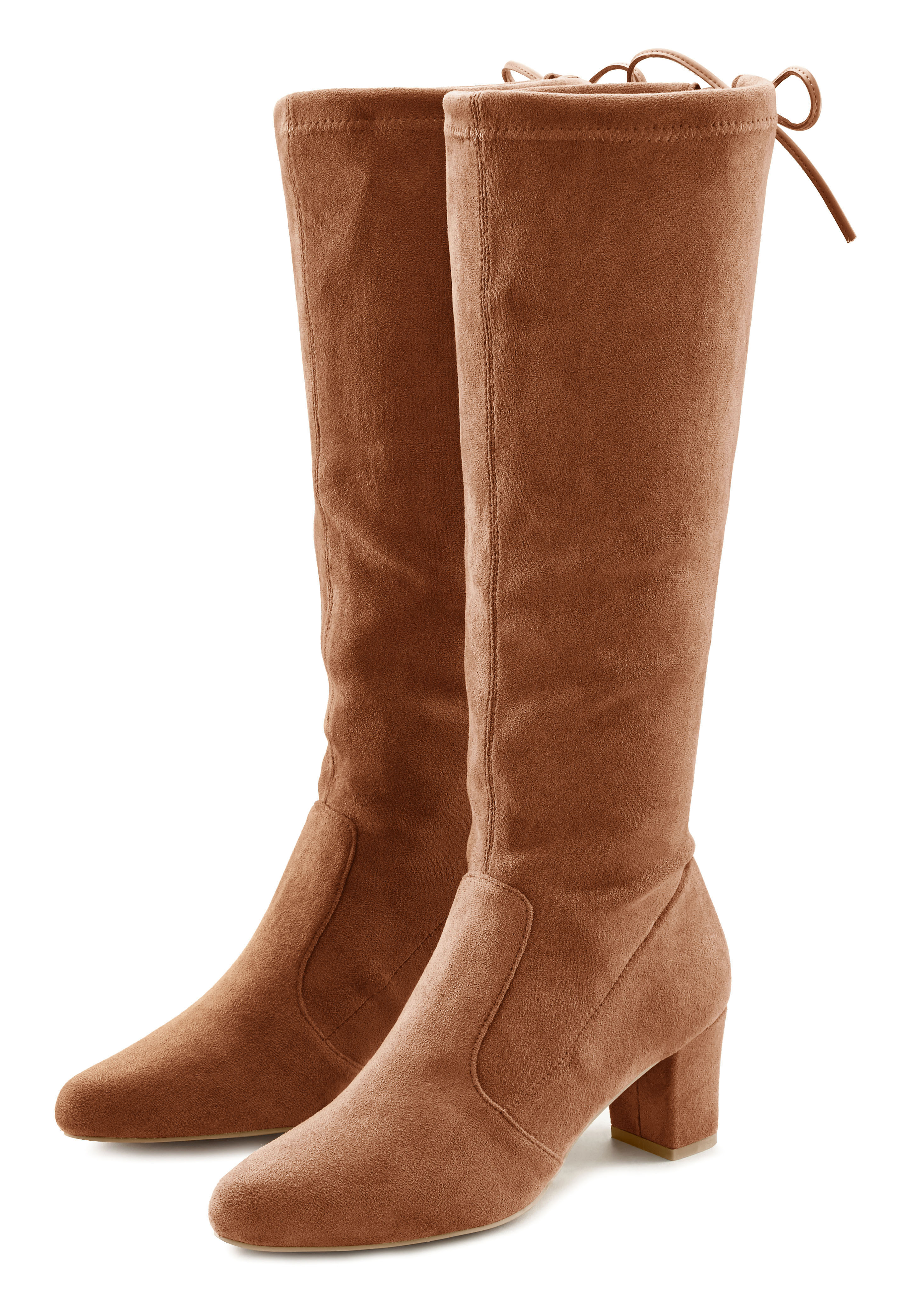 LASCANA Schlupfstiefel, Schlupfboots, Slouchy Boots, Slip-On, Stretch & Blo günstig online kaufen