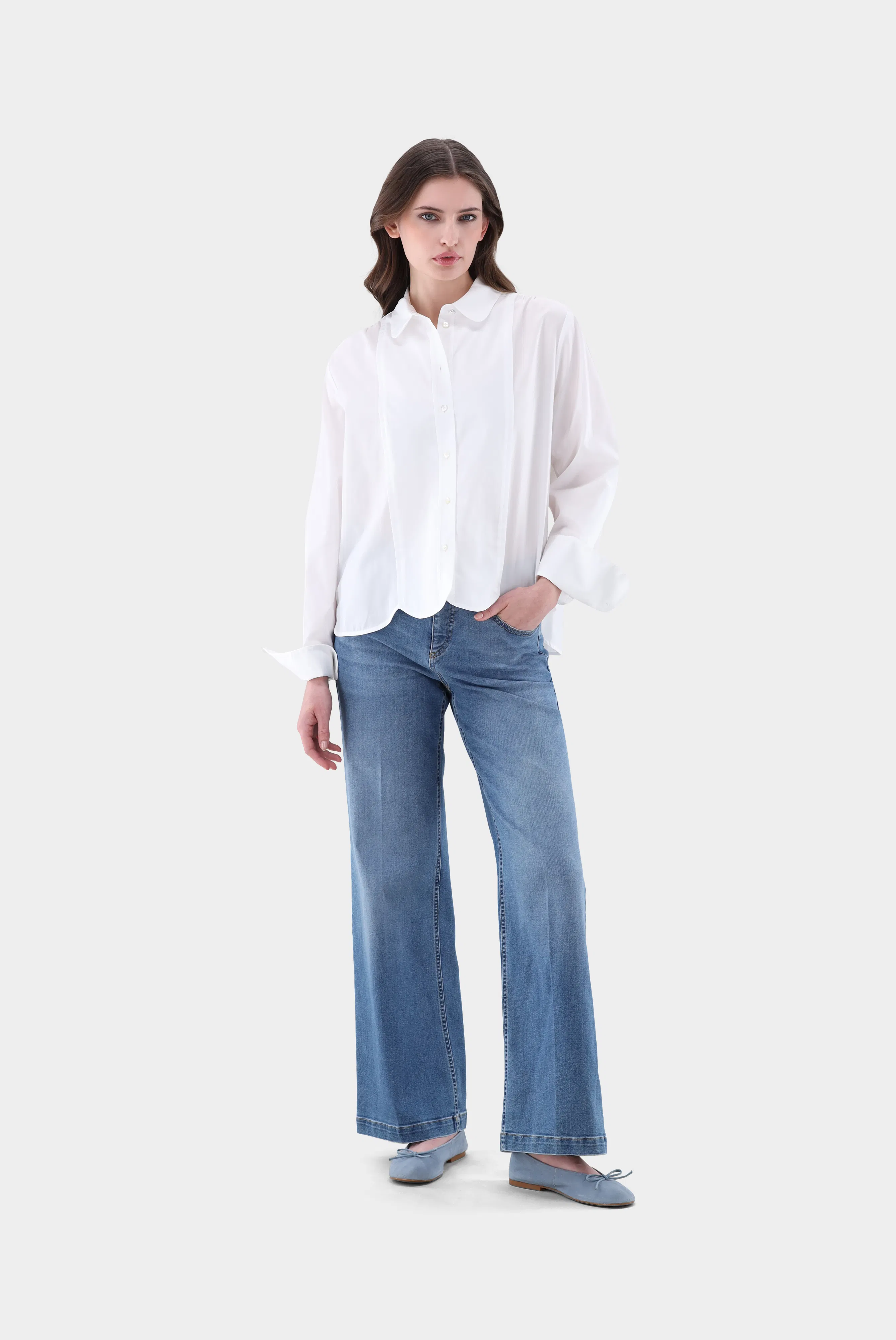 Lockere Cropped Bluse günstig online kaufen