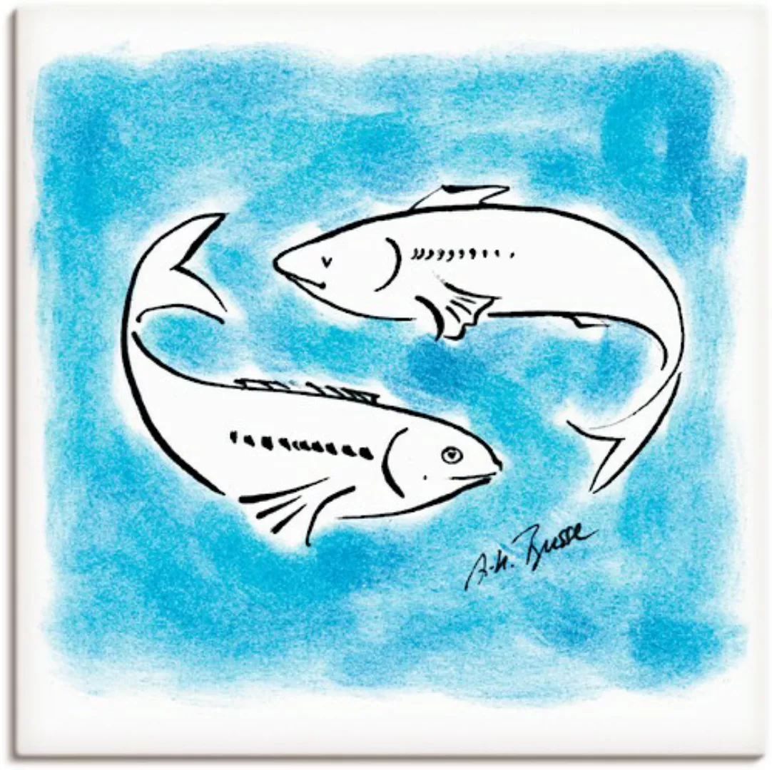 Artland Leinwandbild "Serie Sternzeichen Fische", Sternzeichen, (1 St.), au günstig online kaufen