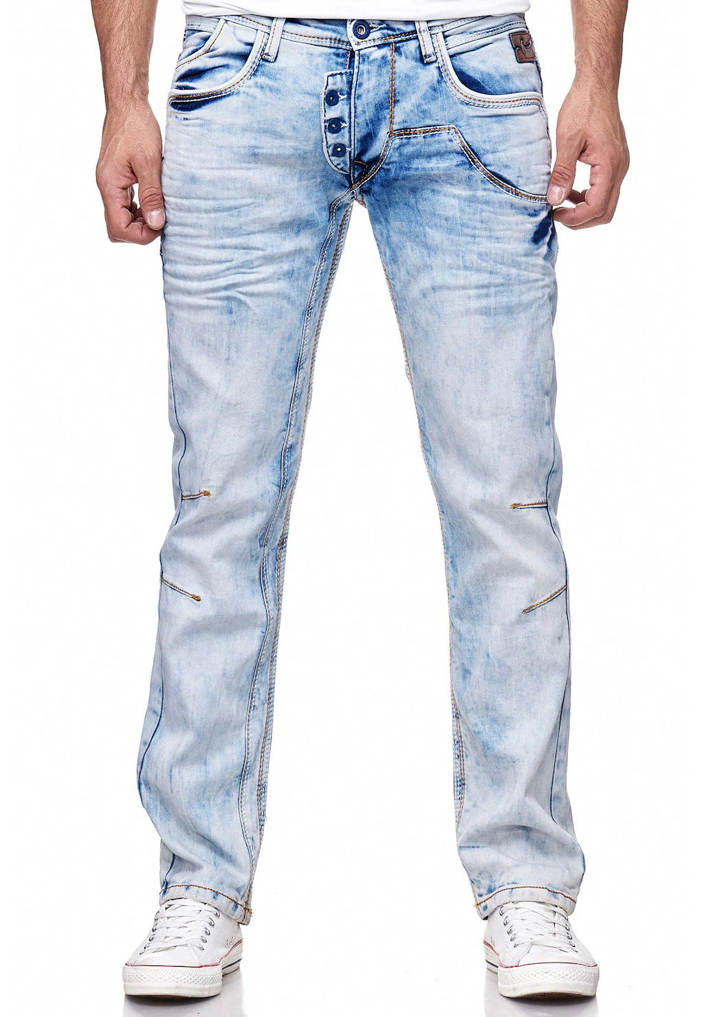 Rusty Neal Straight-Jeans, im außergewöhnlichen Design günstig online kaufen