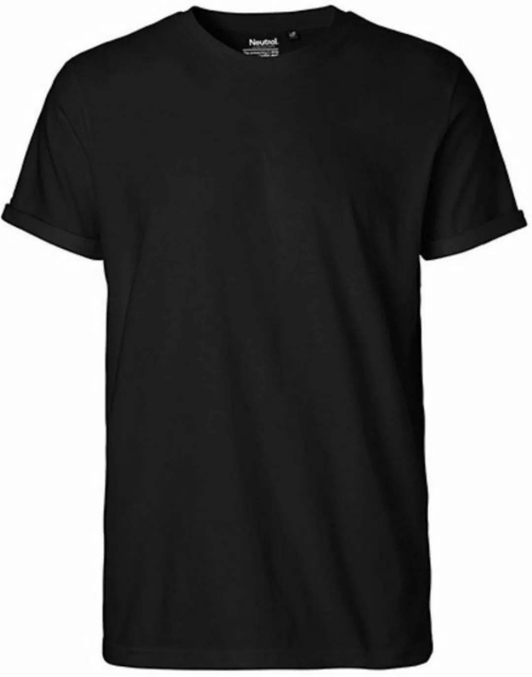 Neutral Rundhalsshirt Herren Roll Up Sleeve T-Shirt / 100% Fairtrade Baumwo günstig online kaufen