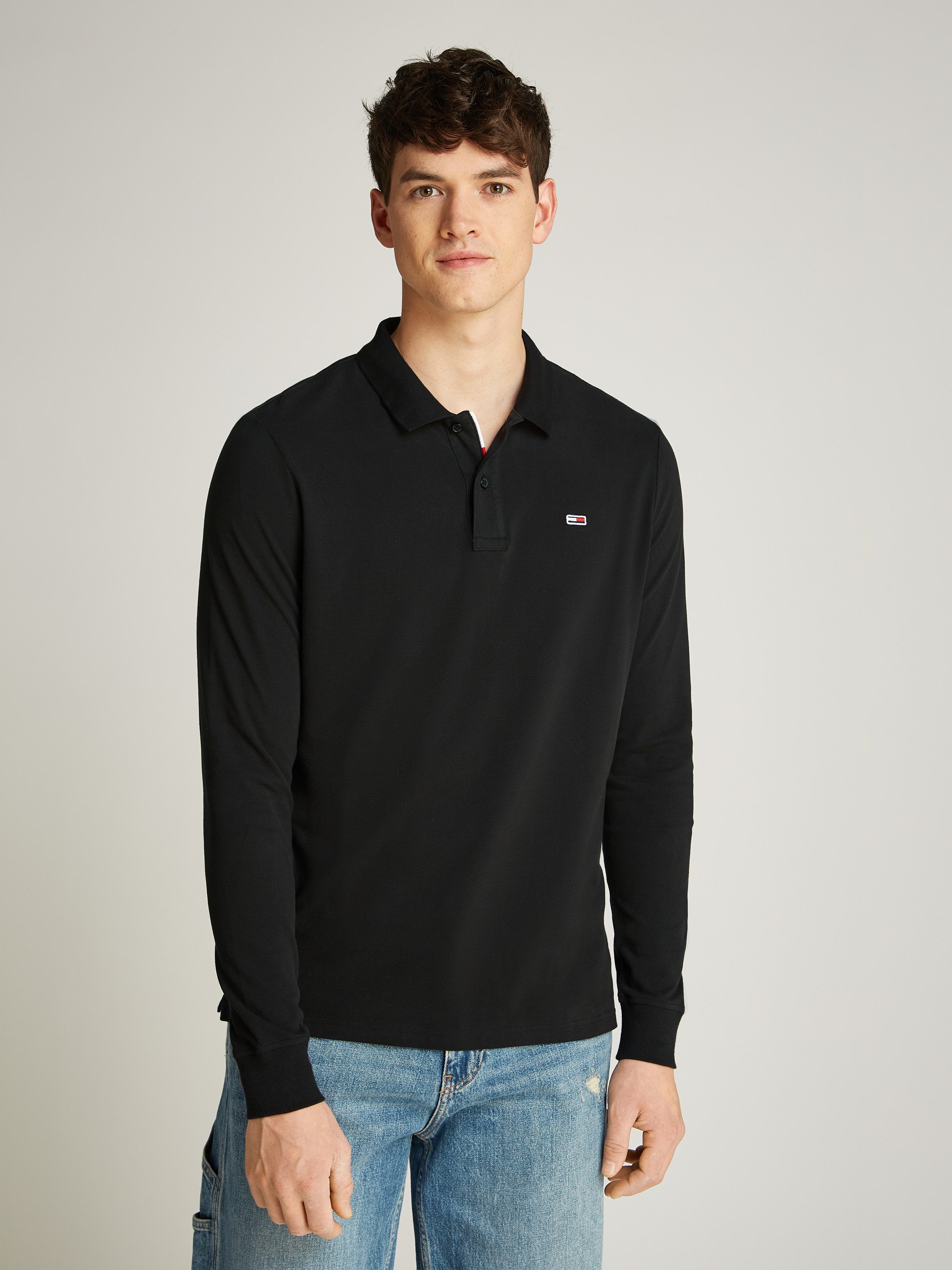 Tommy Jeans Plus Langarm-Poloshirt TJM SLIM günstig online kaufen