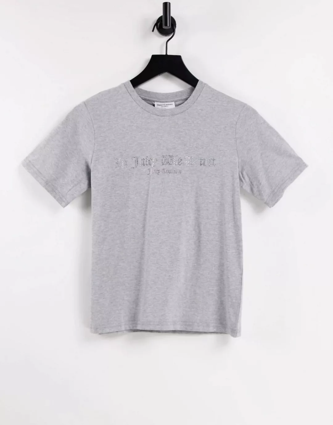 Juicy Couture – Anniversary – In Juicy We Trust – T-Shirt in Grau günstig online kaufen