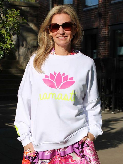 Miss Goodlife Sweatshirt Roundneck Double Namaste Weiß günstig online kaufen