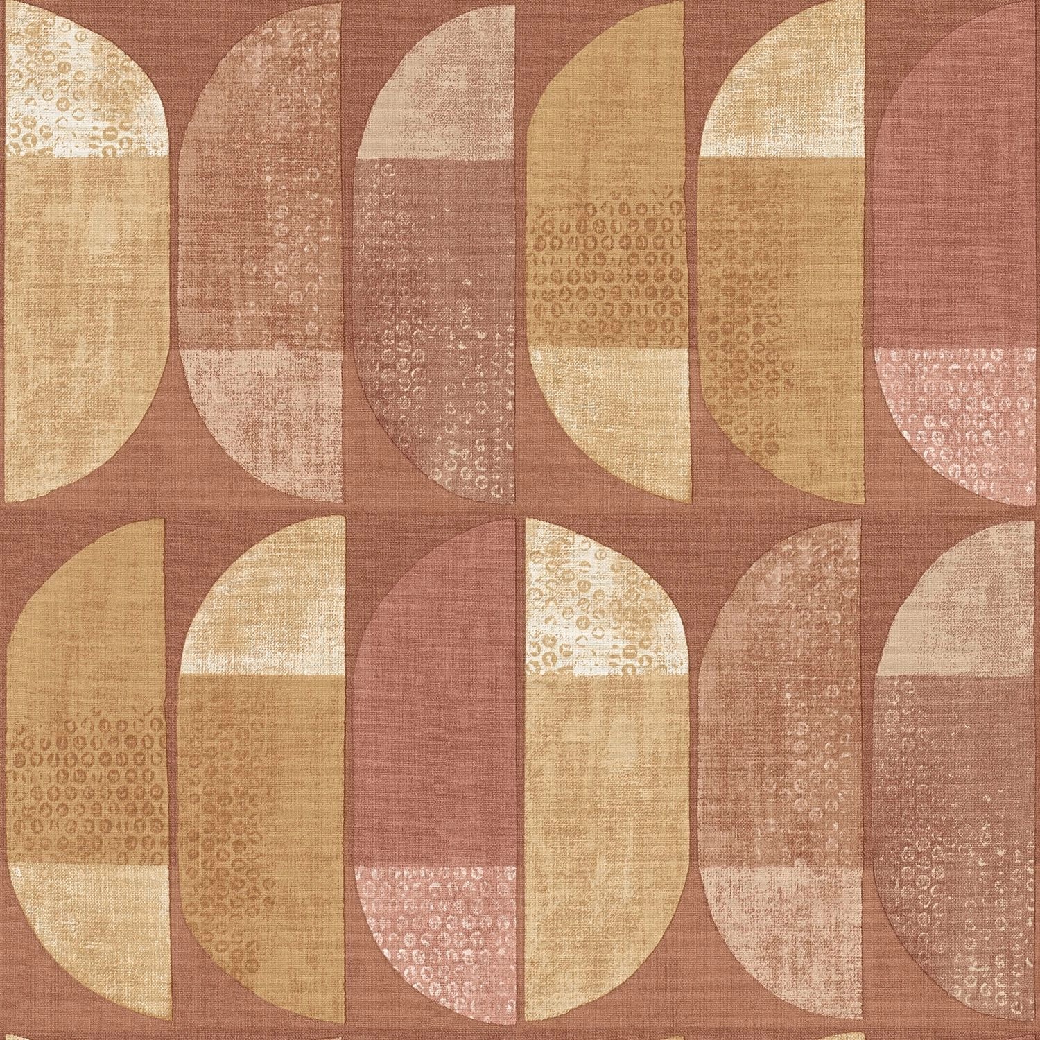 PROFHOME 375317-GU Grafik Tapete Geometrisch Matt Orange Gelb Creme 0,53 m günstig online kaufen