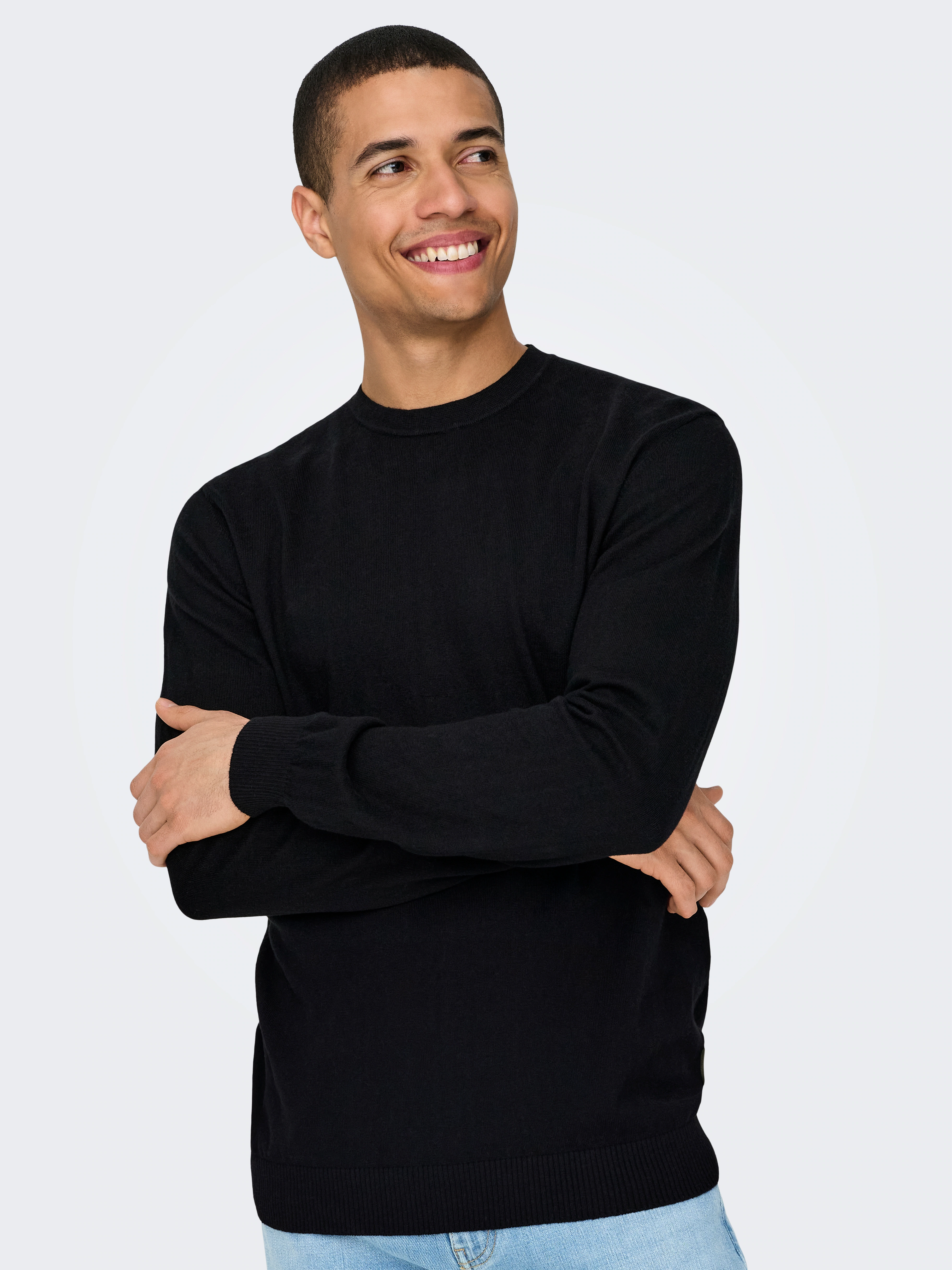 ONLY & SONS Strickpullover "ONSLOUI REG 12 MEL CREW KNIT NOOS" günstig online kaufen
