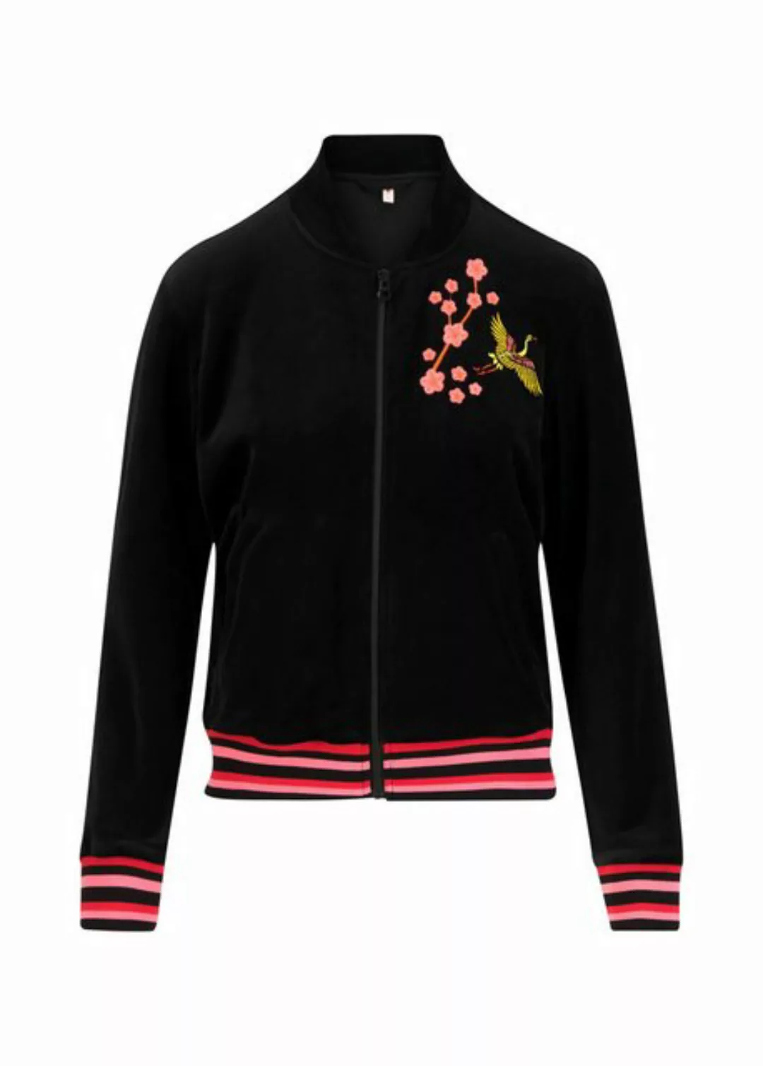 Blutsgeschwister Sweatjacke - Blouson mit floralem Muster - Velvet Harmony günstig online kaufen