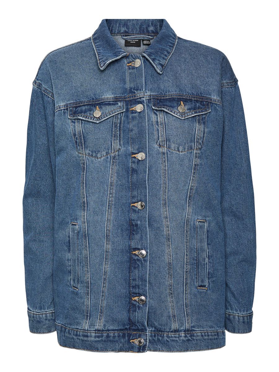 VERO MODA Lange Jeans Jacke Damen Blau günstig online kaufen