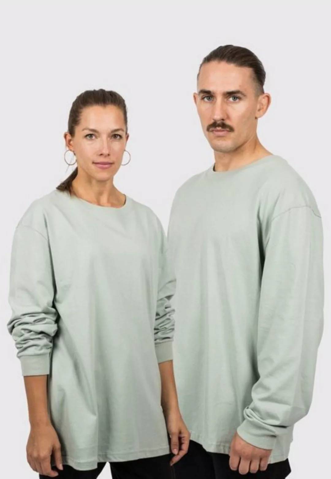 Blackskies T-Shirt Oversized Long Sleeve Shirt - Salbei Large günstig online kaufen