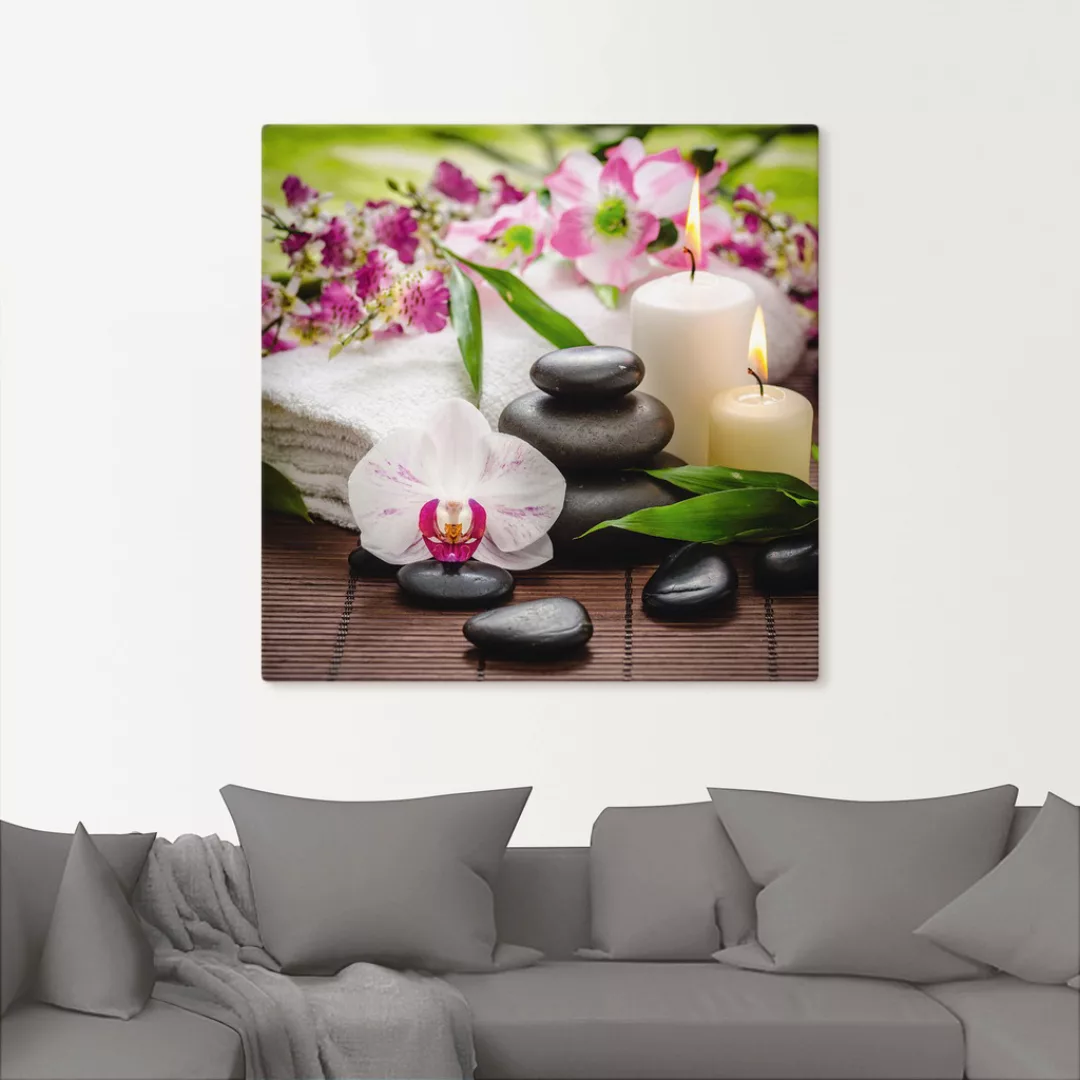 Artland Wandbild "Spa Orchideen Bambus Kerze", Zen Bilder, (1 St.), als Alu günstig online kaufen