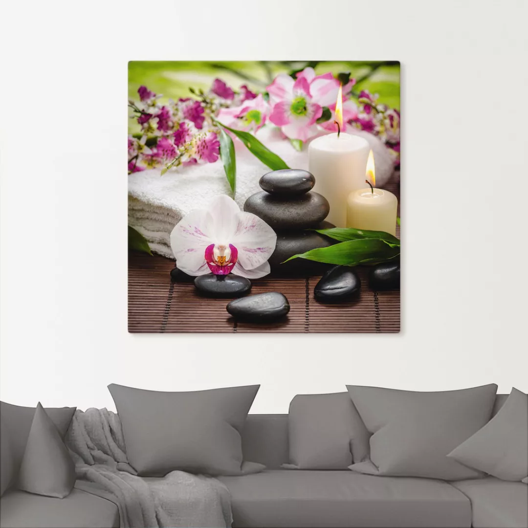 Artland Wandbild »Spa Orchideen Bambus Kerze«, Zen Bilder, (1 St.), als Alu günstig online kaufen