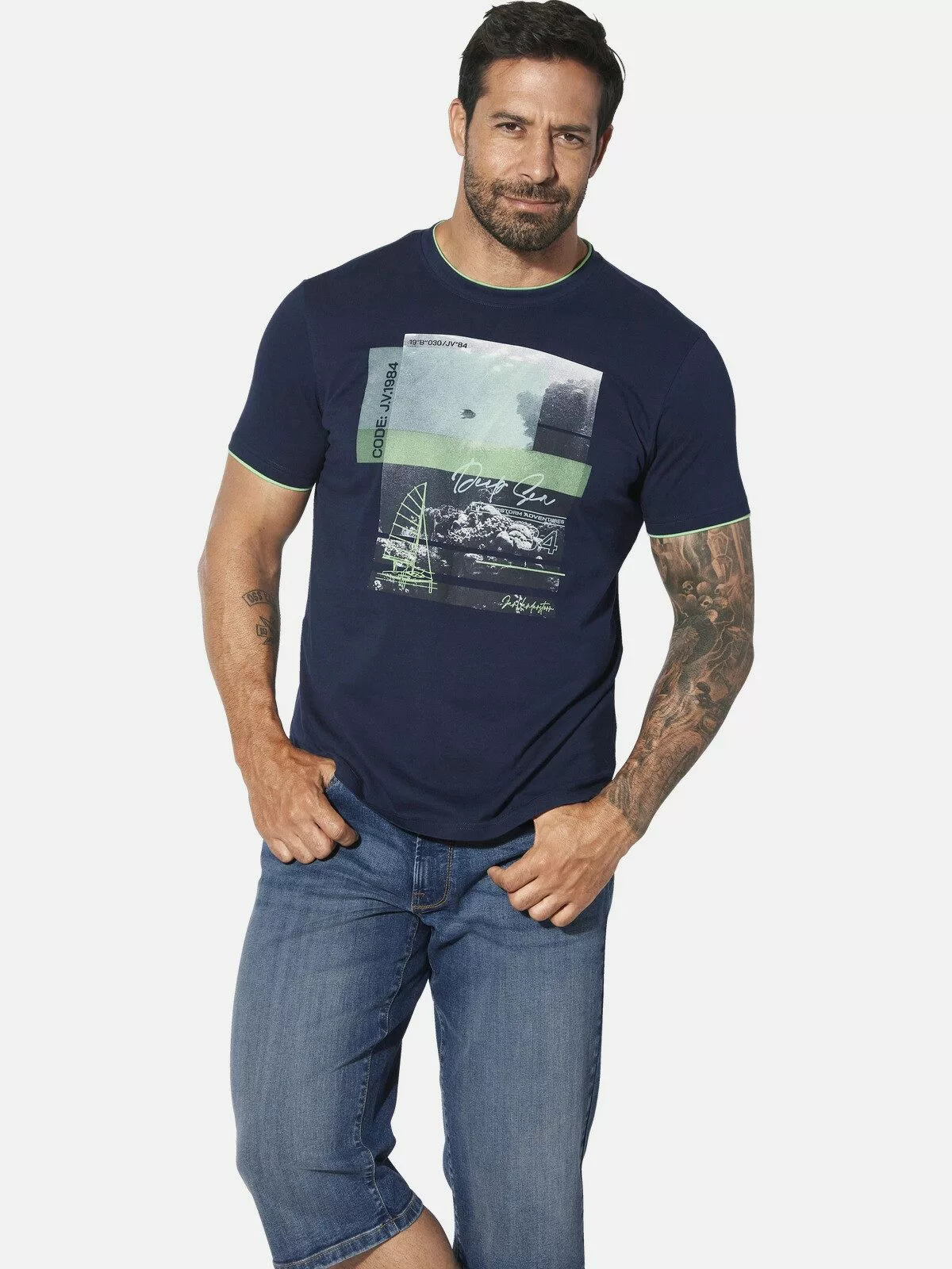 Jan Vanderstorm T-Shirt HAKEJAN mit grafischem günstig online kaufen