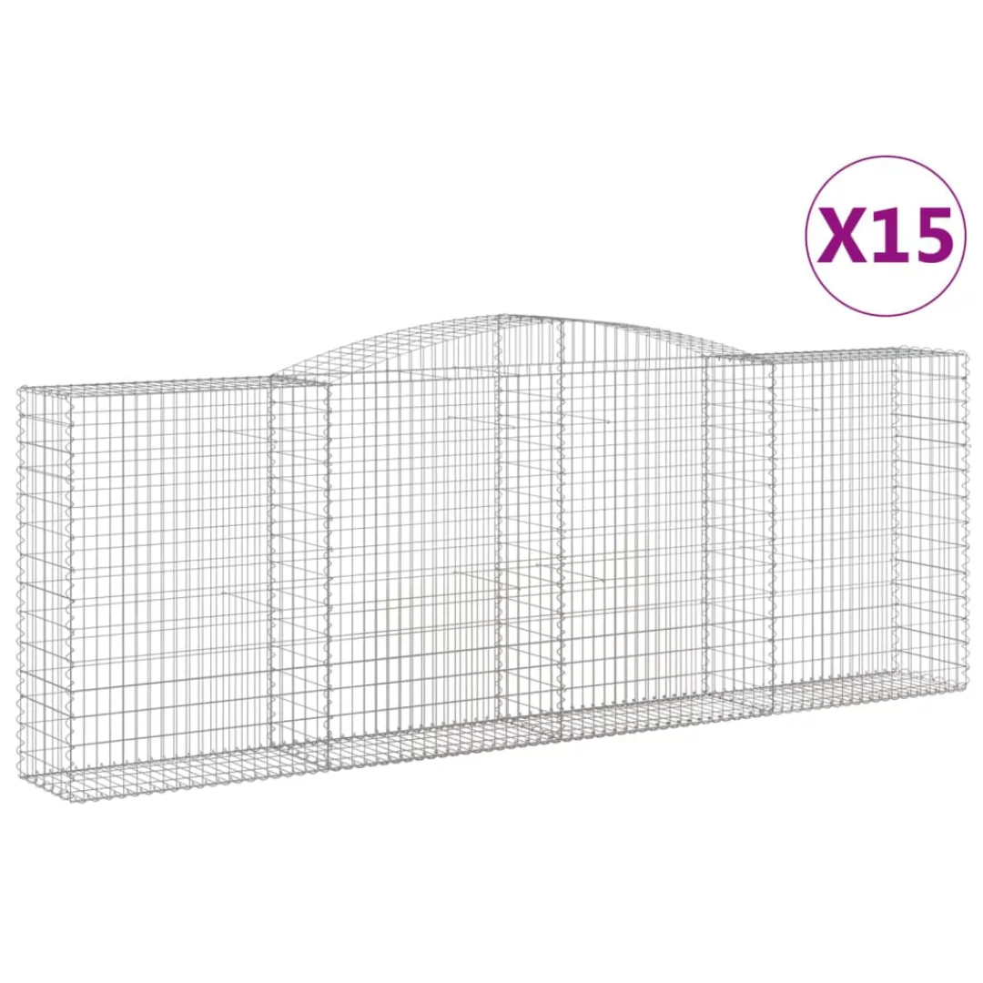 Vidaxl Gabionen Mit Hochbogen 15 Stk 400x50x140/160cm Verzinktes Eisen günstig online kaufen