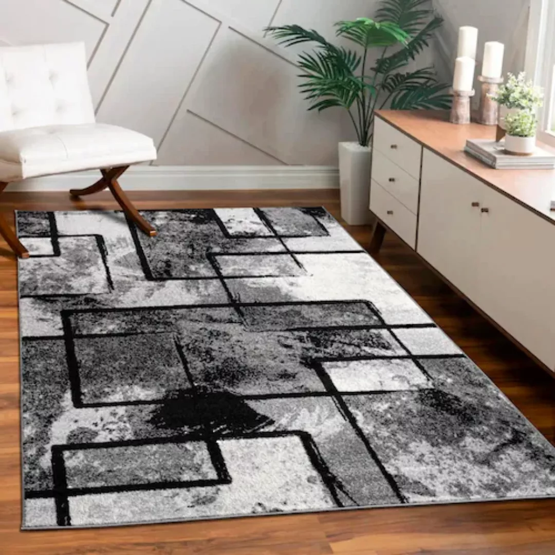 Paco Home Teppich »Mondial 101«, rechteckig, Kurzflor, modernes abstraktes günstig online kaufen