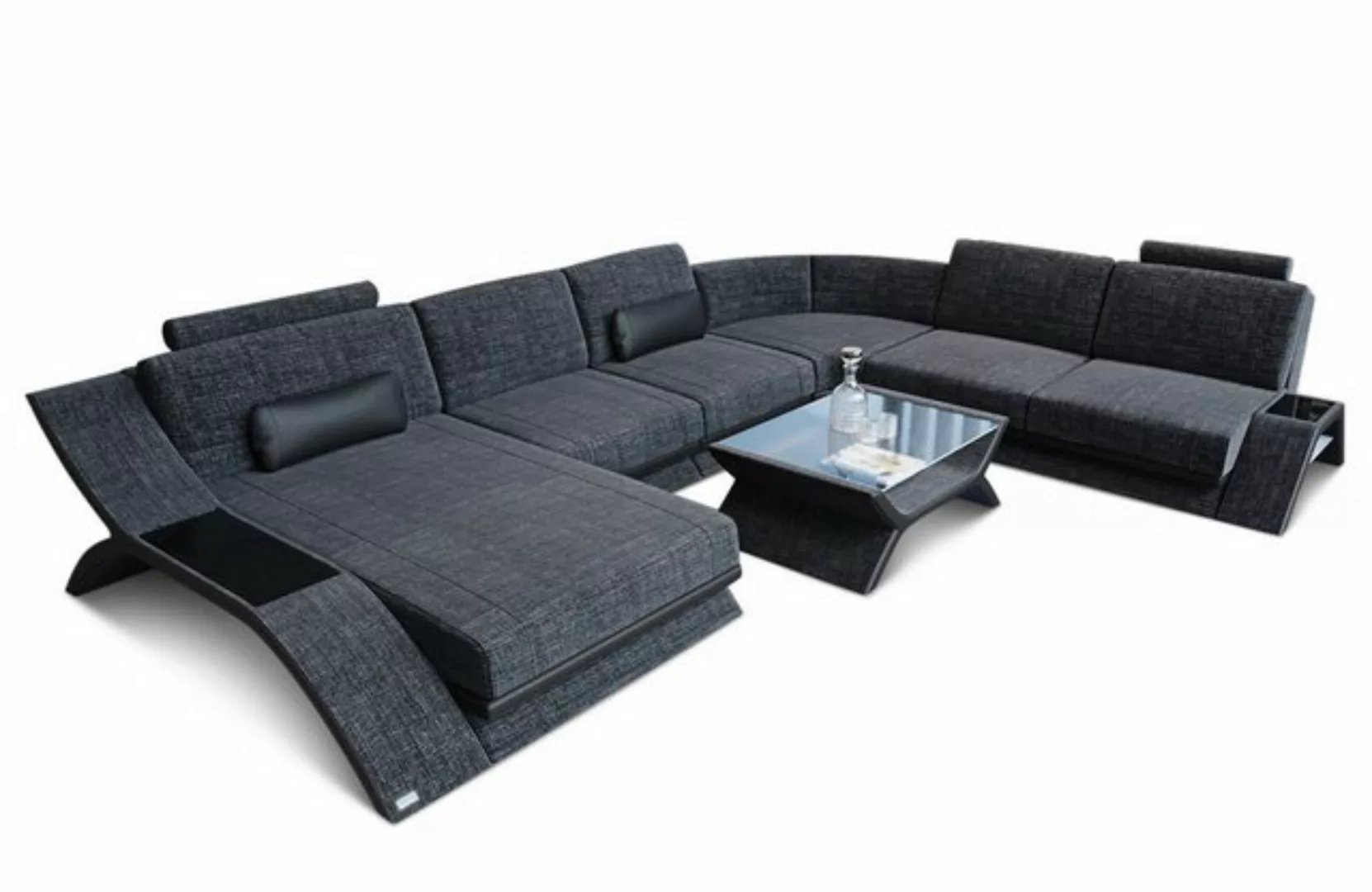 Sofa Dreams Wohnlandschaft Polster Stoff Couch Sofa Calabria XXL U Form Sto günstig online kaufen