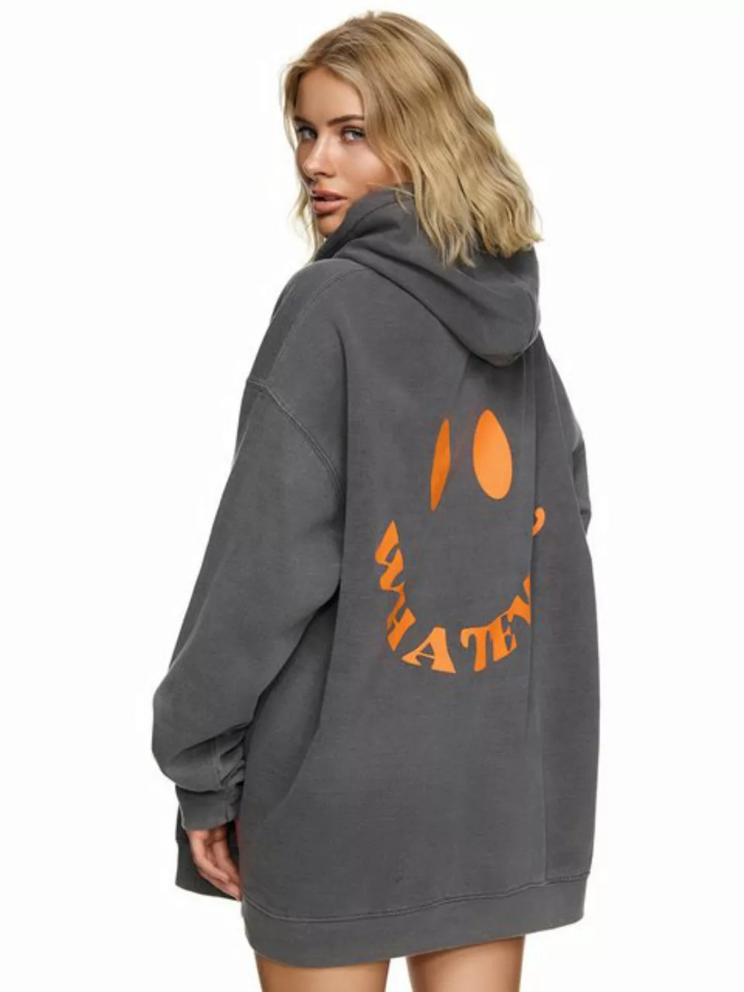 Worldclassca Hoodie Worldclassca Oversized WHATEVER Print Hoodie Kapuzenpul günstig online kaufen