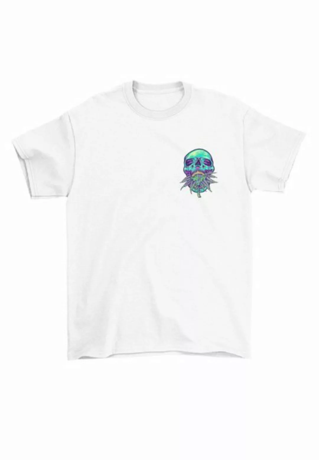 Novux T-Shirt Kush skull Herren Tshirt Farbe Weiß günstig online kaufen