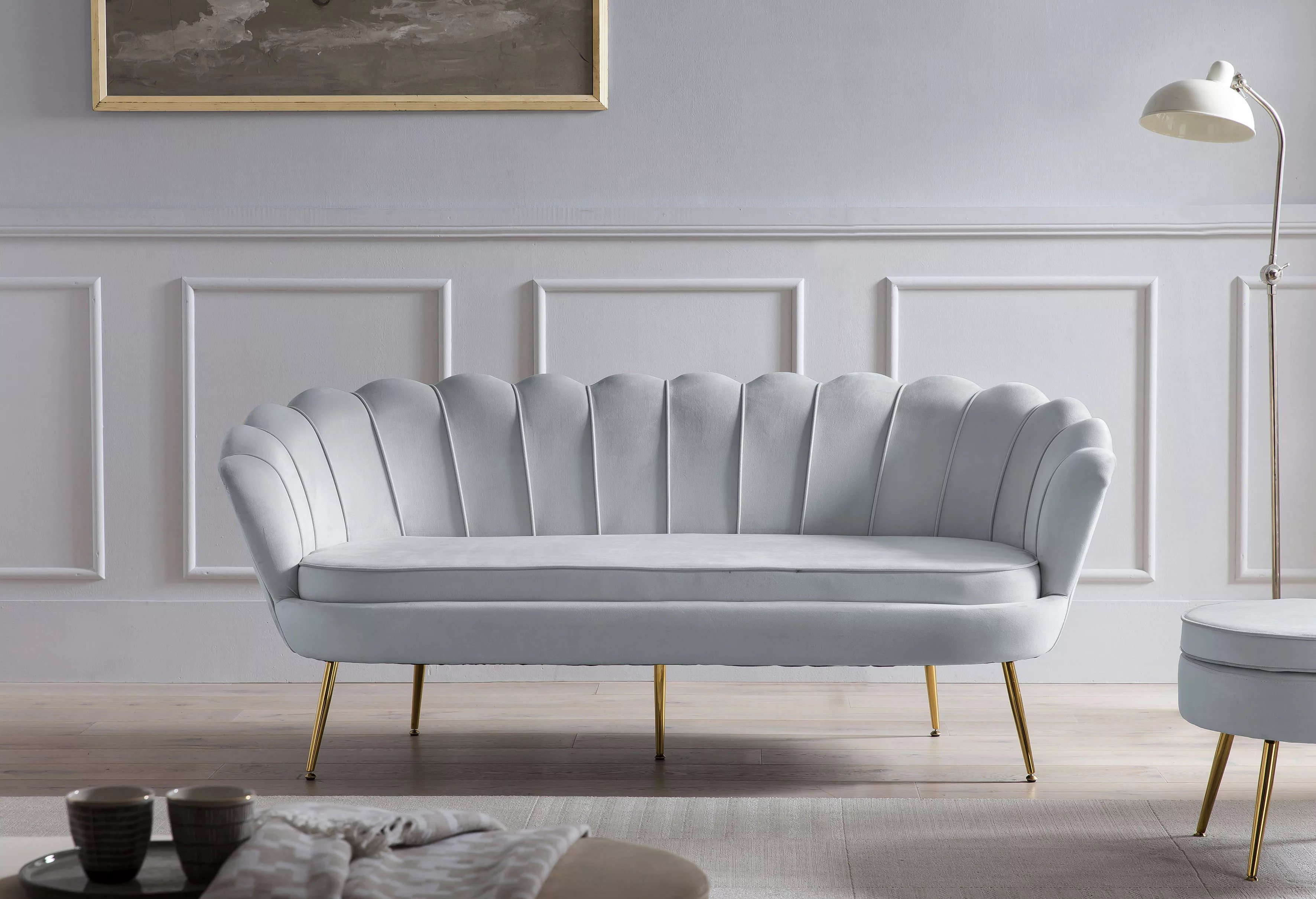 SalesFever 3-Sitzer "Clam", Extravagantes Muscheldesign: 180 cm Breite günstig online kaufen