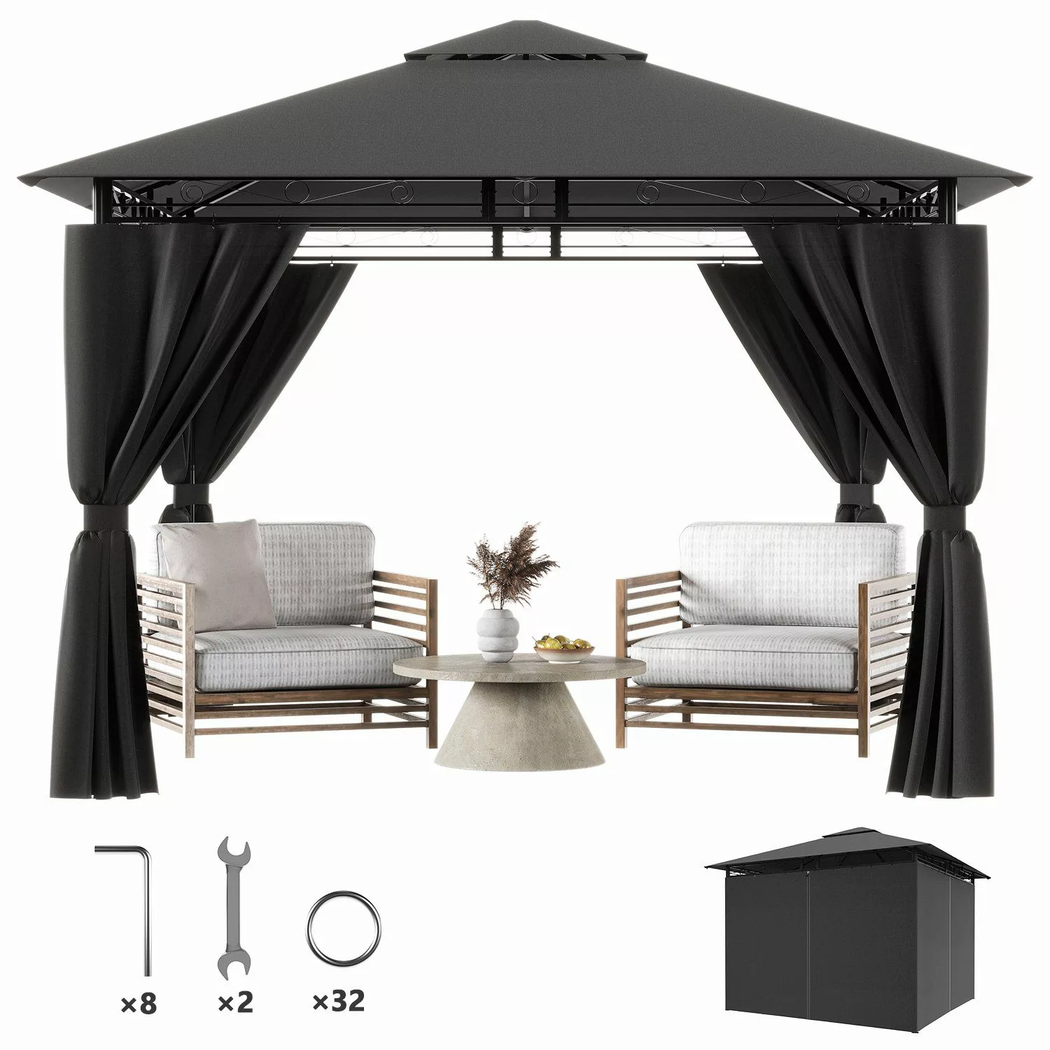 HOMALL Pavillon Gazebo Zelt 3*3/3*4 wetterfestes günstig online kaufen