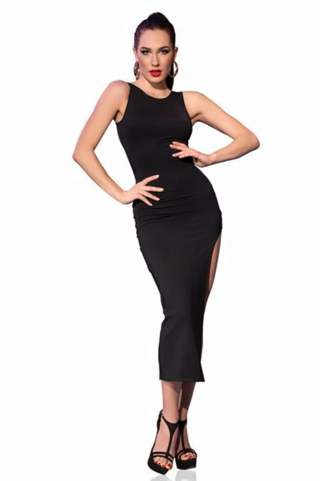Chilirose Partykleid Chilirose Langes Kleid CR4441 schwarz - (L/XL,S/M) günstig online kaufen