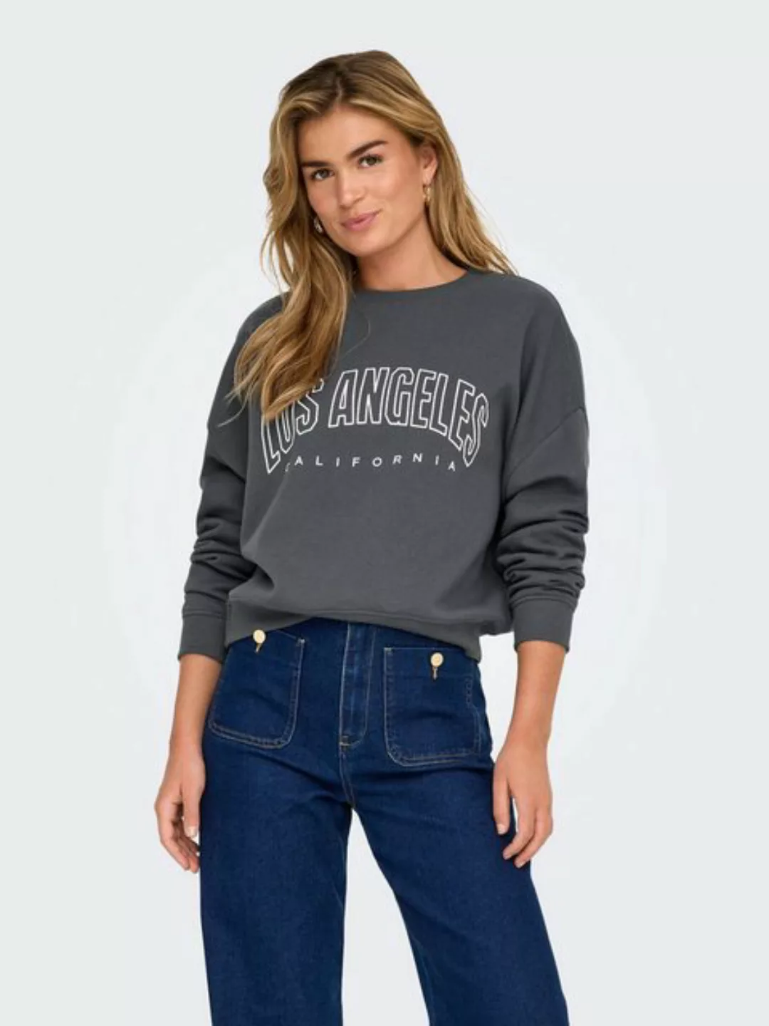 ONLY Longpullover Pullover Rundhals langarm kurz locker geschnitten ONLSWEA günstig online kaufen