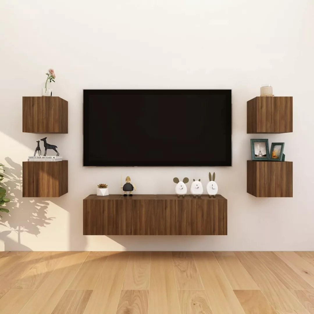 Vidaxl Tv-wandschränke 8 Stk. Braun Eiche 30,5x30x30 Cm günstig online kaufen