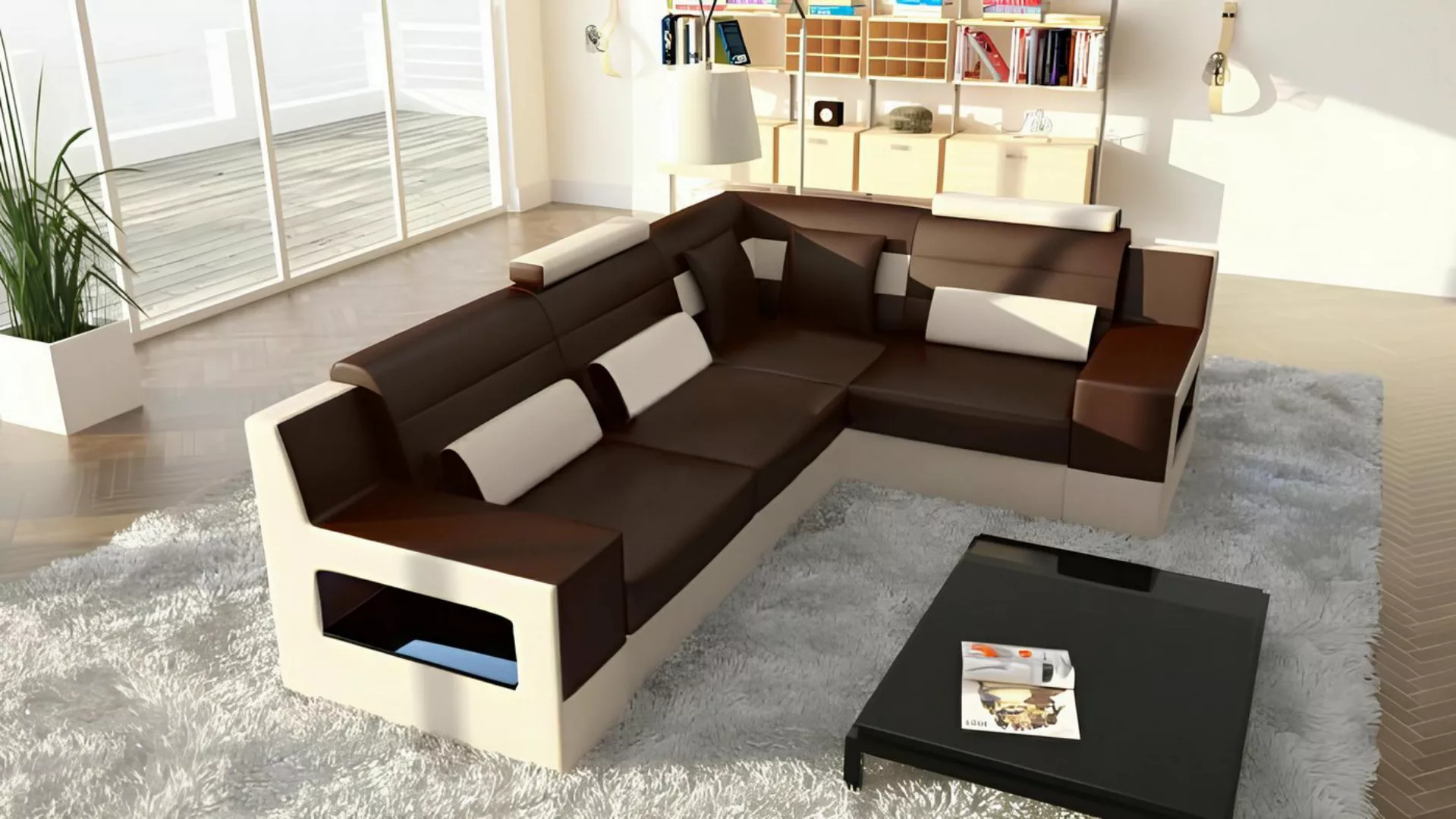 Xlmoebel Ecksofa Sitzlandschaft Couch mit USB-Anschluss, Polsterecke Ecksof günstig online kaufen