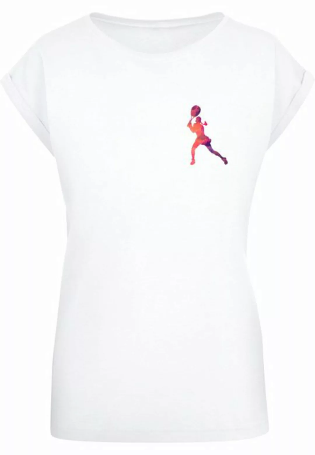 Merchcode T-Shirt Merchcode Damen Ladies Tennis Woman Silhouette - T-Shirt günstig online kaufen