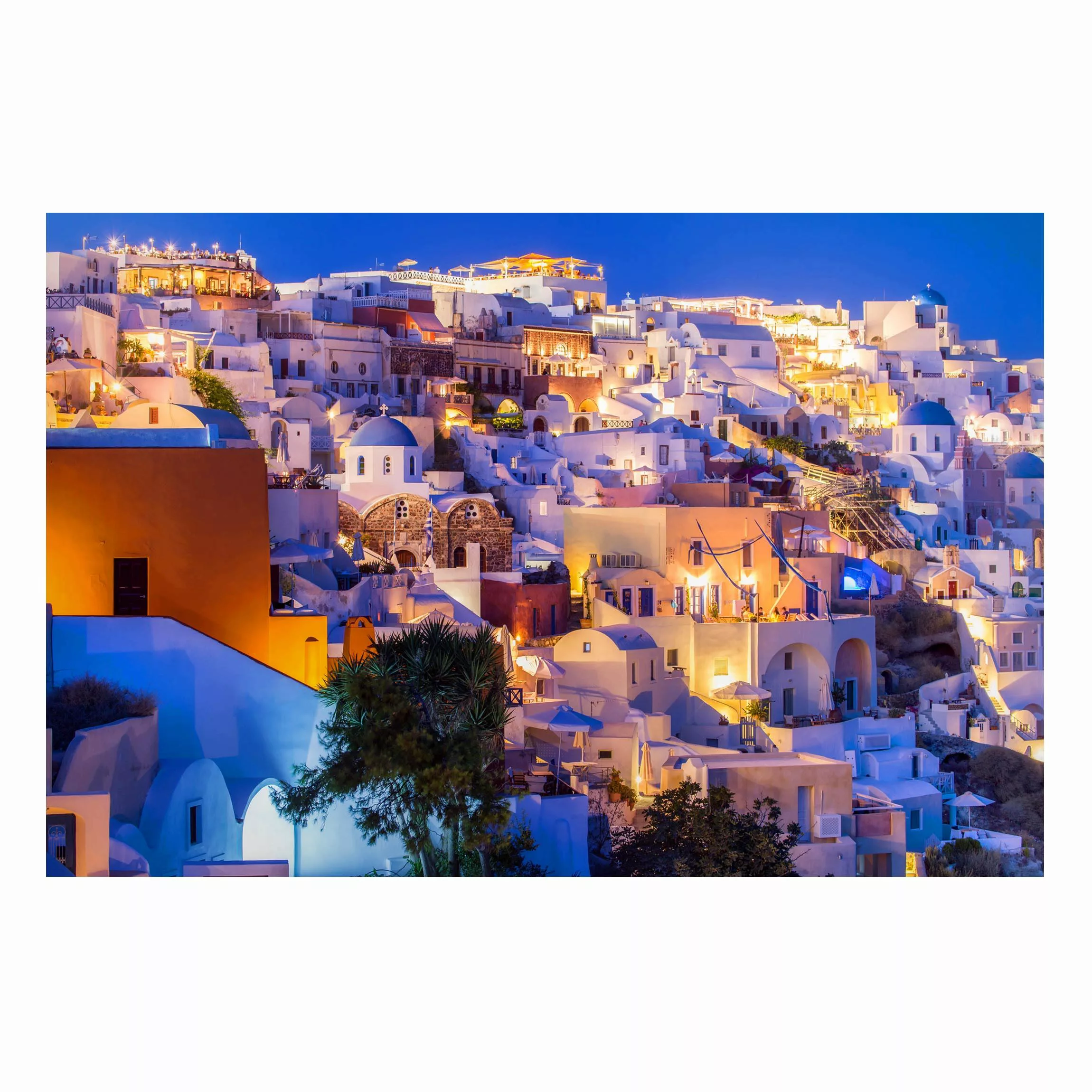 Magnettafel Santorini at night günstig online kaufen