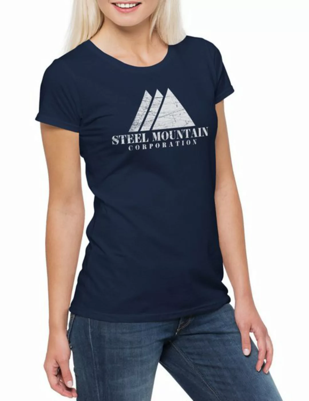 Urban Backwoods Print-Shirt Steel Mountain Damen T-Shirt Fsociety Allsafe T günstig online kaufen