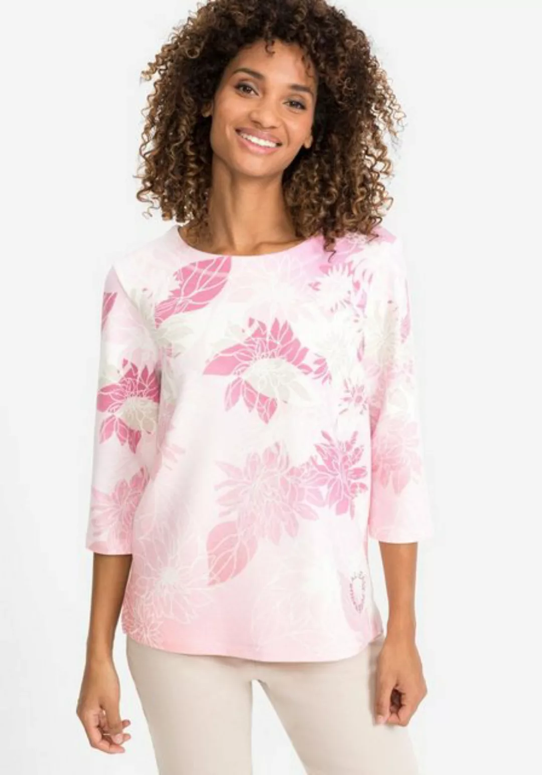 Olsen Sweatshirt mit Blütenprint günstig online kaufen