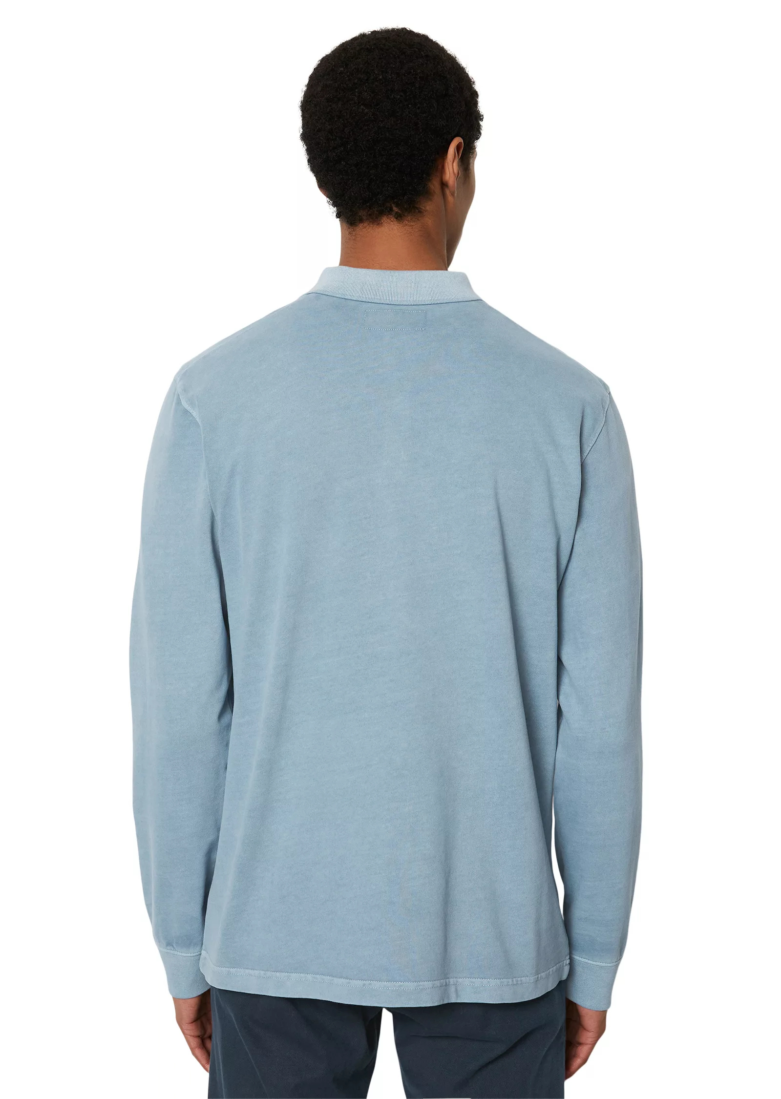 Marc O'Polo Langarm-Poloshirt im Washed-Look günstig online kaufen