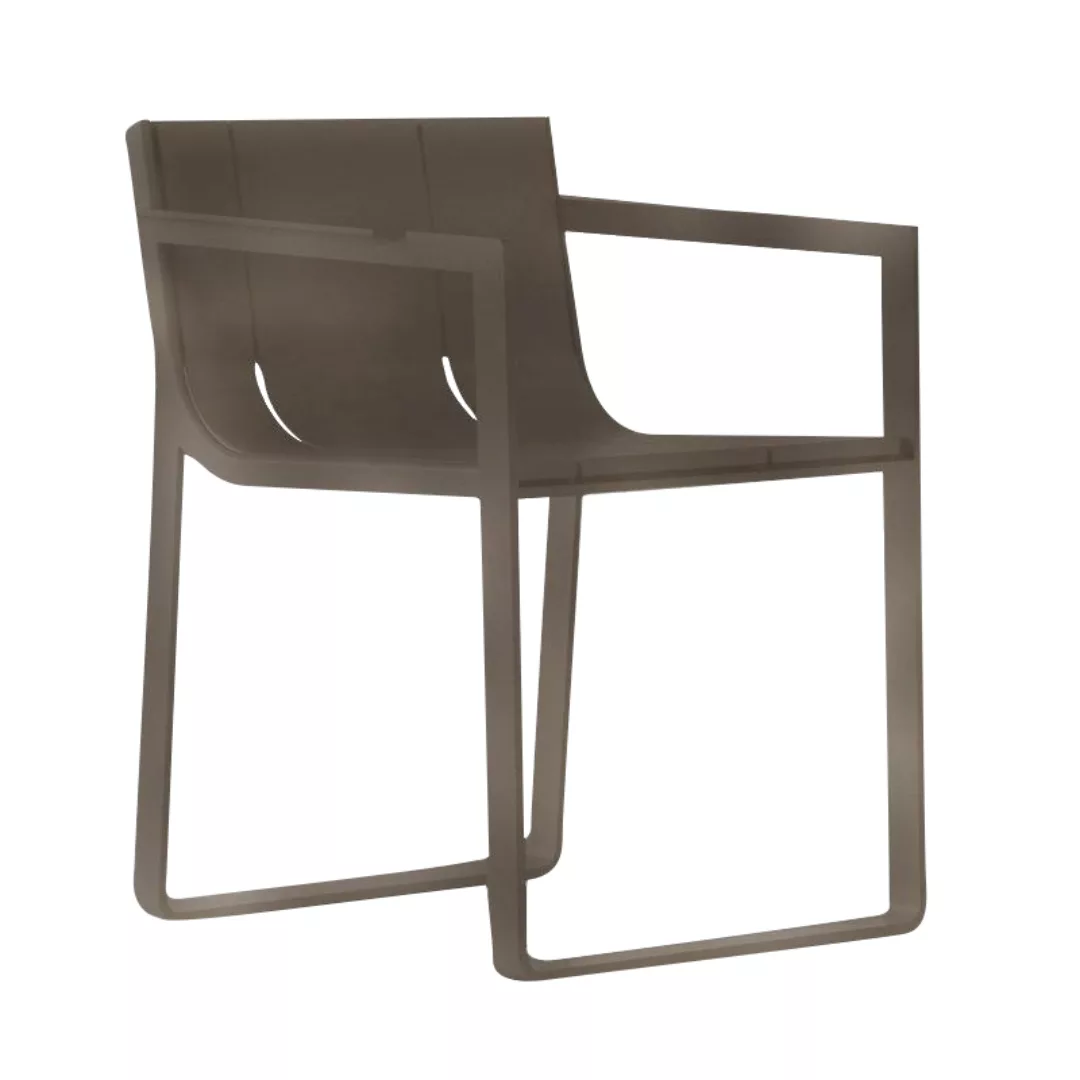 Gandia Blasco - Flat Armlehnstuhl mit Sitzauflage - bronze/Stoff Soft Duo 5 günstig online kaufen