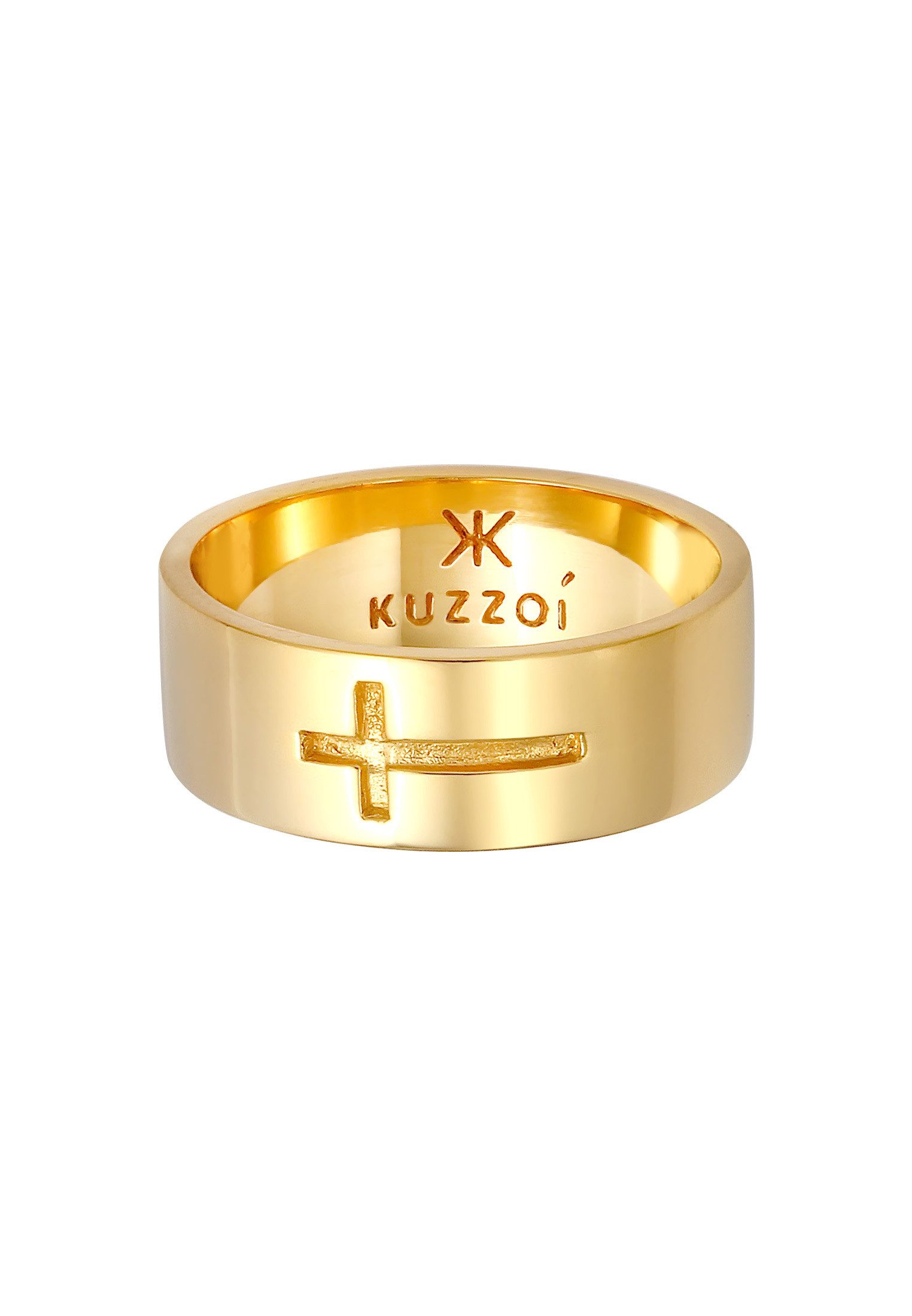 Kuzzoi Silberring Herren Bandring Kreuz Glanz günstig online kaufen