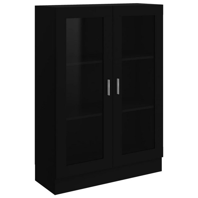 vidaXL Vitrine Bücherschrank Vitrinenschrank Vitrine Schwarz 82,5x30,5x115 günstig online kaufen