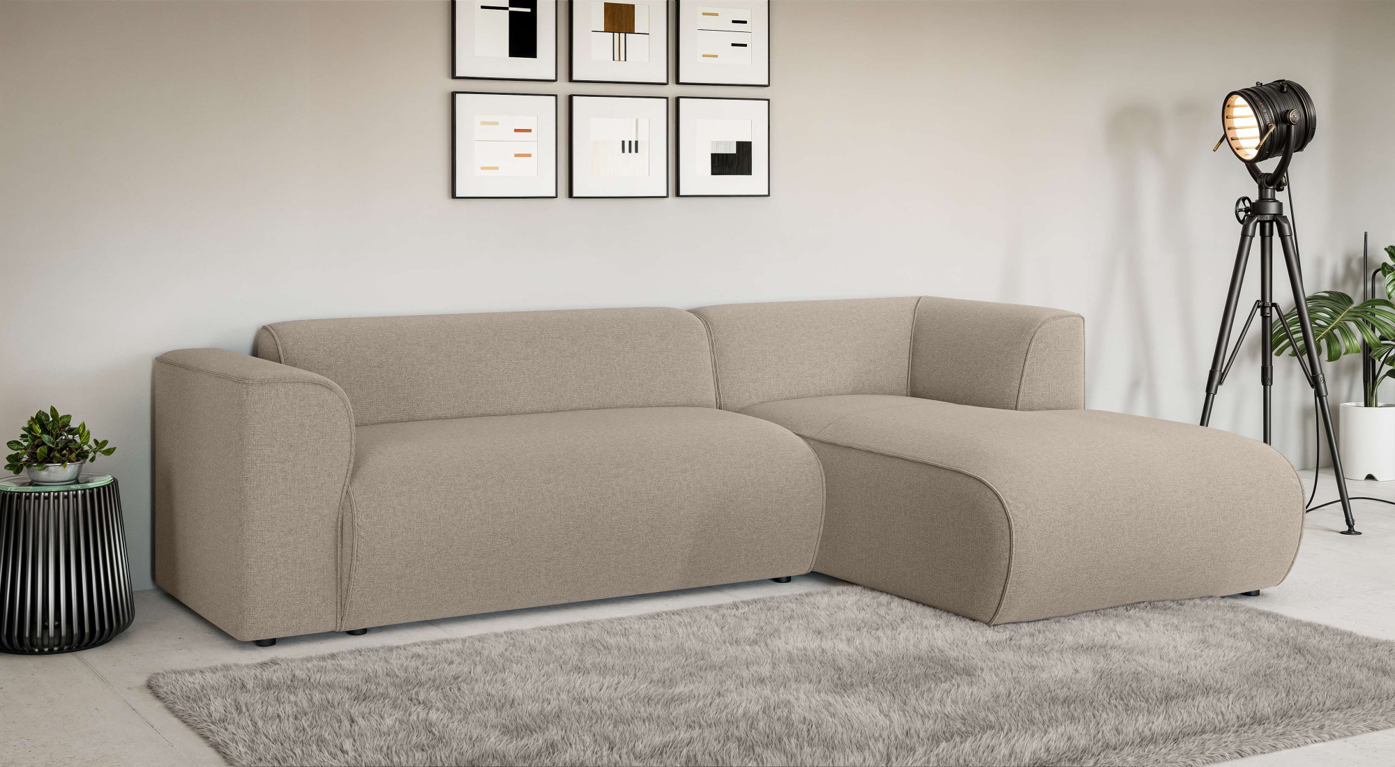 INOSIGN Ecksofa »MERID L-Form (257 cm), zeitlos & stilvolles Design,«, Aufw günstig online kaufen