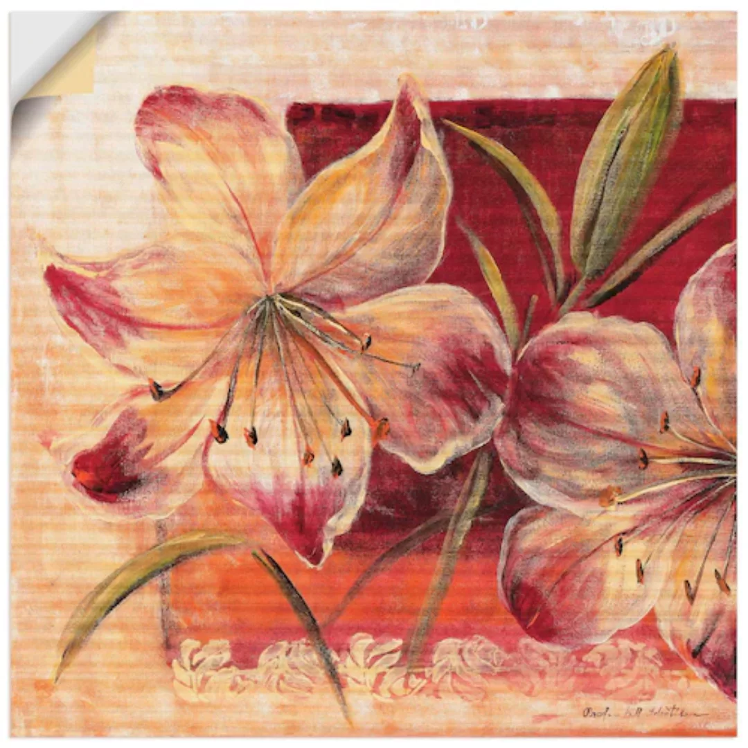 Artland Wandbild »Klassische Blumen III«, Blumen, (1 St.), als Leinwandbild günstig online kaufen