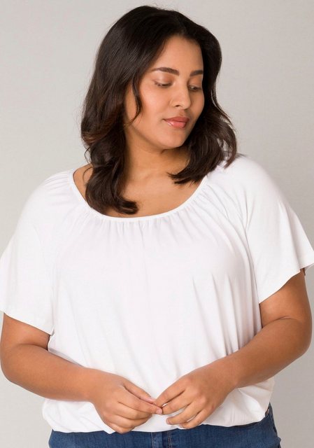 Base Level Curvy Ballonshirt "Yoni", Elastischer Saum günstig online kaufen