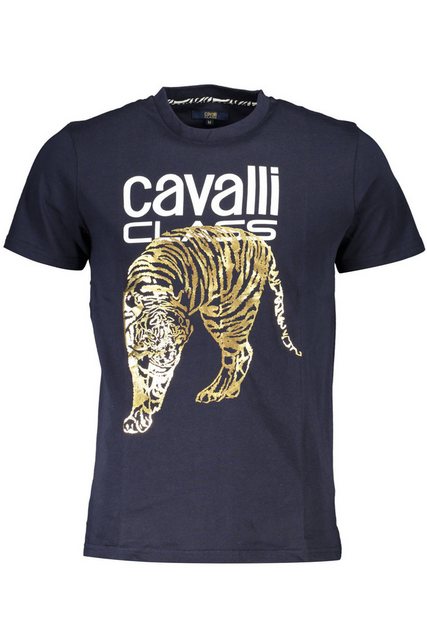 Cavalli Class T-Shirt Stylisches Blaues Kurzarm-Herren-T-Shirt mit günstig online kaufen