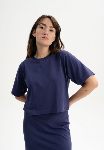 MELA Kurzarmshirt Cropped T-Shirt DESNA Rippbündchen günstig online kaufen