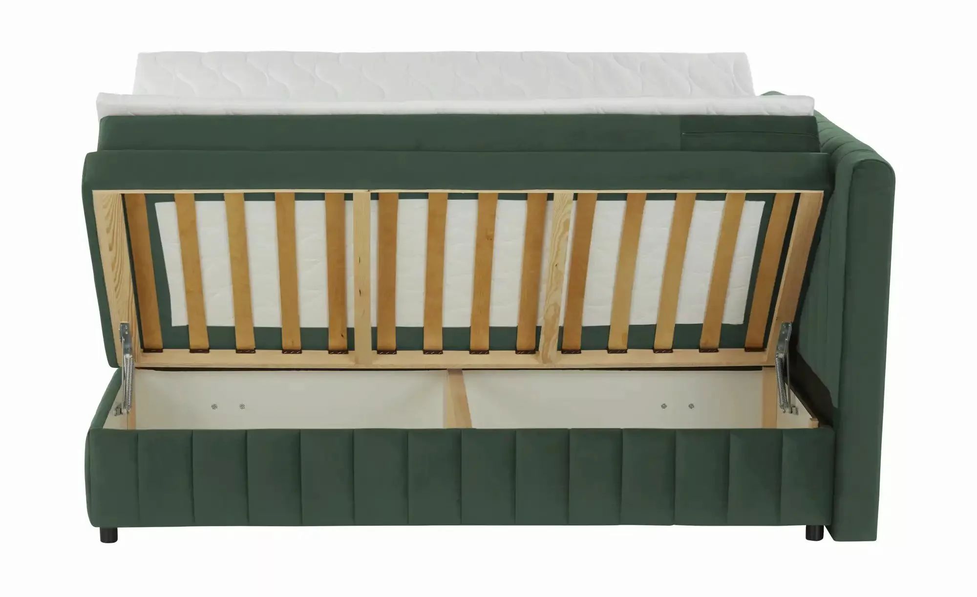 Boxbett mit Bettkasten Bruno ¦ grün ¦ Maße (cm): B: 146 H: 106 Betten > Pol günstig online kaufen