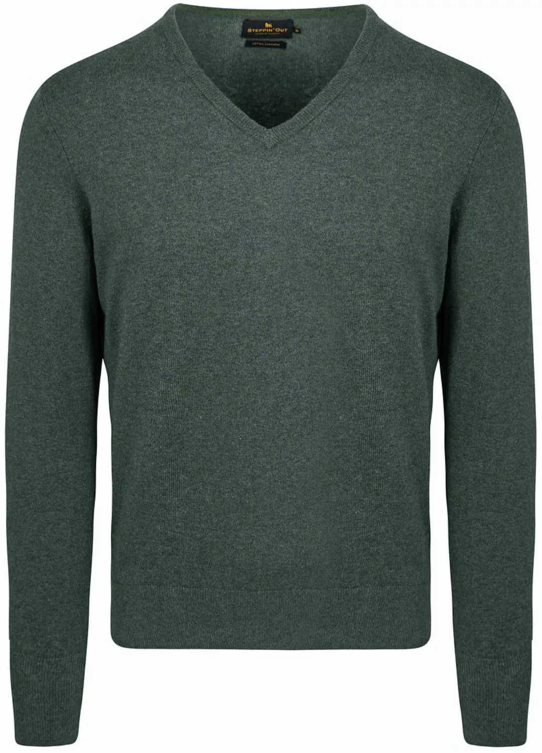 Steppin' Out Pullover Cotton Cashmere V-Ausschnitt Dunkelgrün - Größe 3XL günstig online kaufen